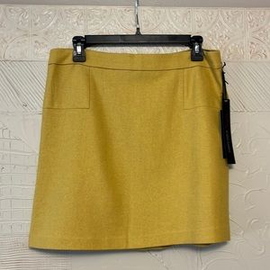 NWT mini Willi Smith Chartreuse wool Blend Skirt Size 6